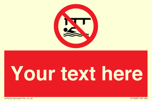 Custom Do not swim in the vicinity of piers